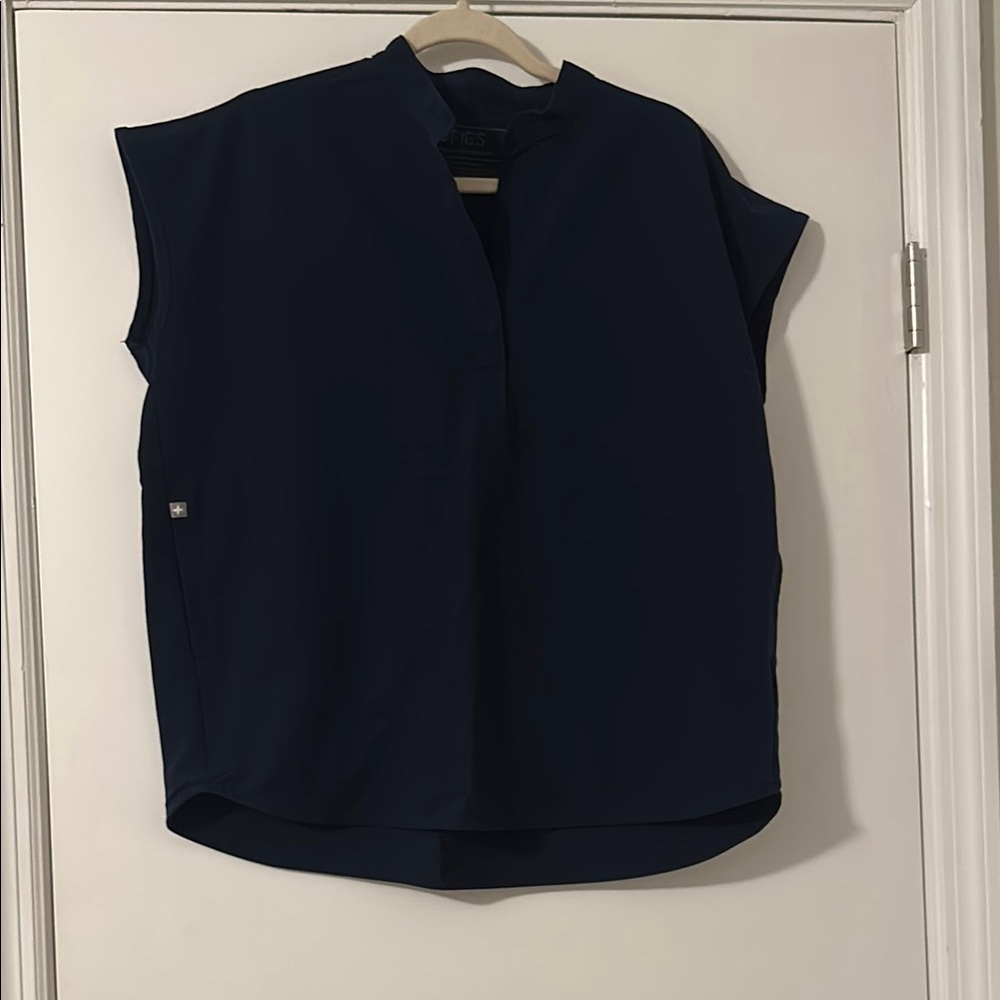 FIGS Navy Small Rafaela scrub top